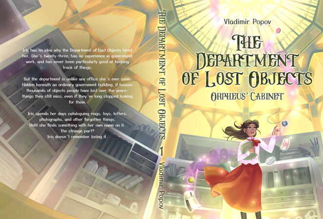 Book cover with magical setting