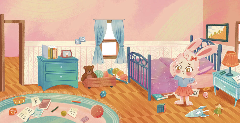 Lily Trying To Clean Her Room