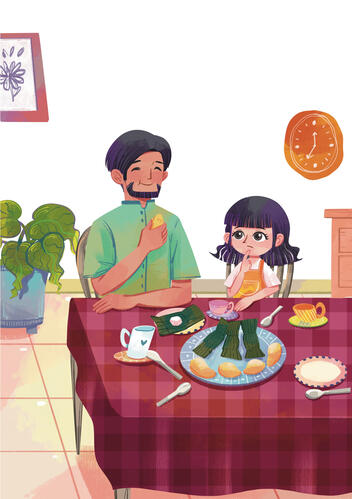 Pulut and Durian - Eating With Dad